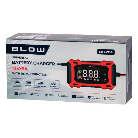 Blow akulaadija automaatne 12 V/6 A LiFePO4