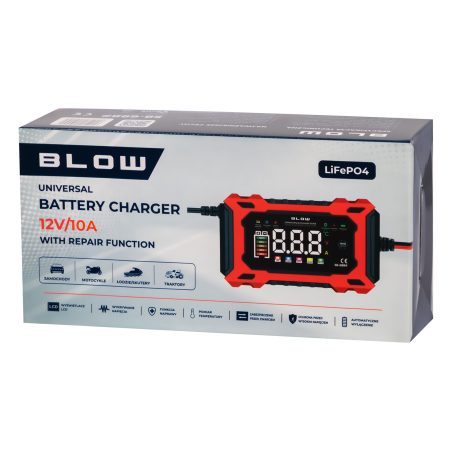 Blow akulaadija automaatne 12 V/10 A LiFePO4