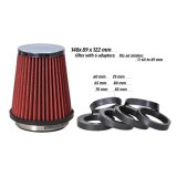 AutoMax koonusfilter universaalne, 6 adapterit toode 6772