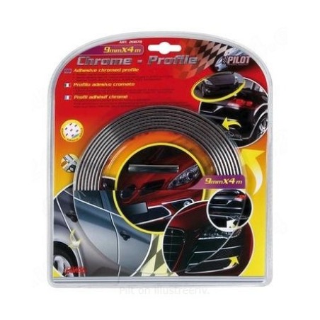 Lampa kroomriba, liimitav, 4 m, 9 mm | HL Autoosad